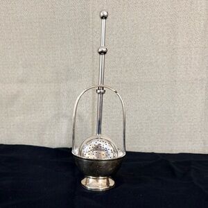 Vintage Tea Strainer with Stand & Drip Bowl – Made in India
